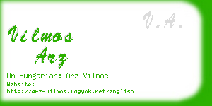 vilmos arz business card